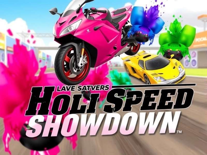 Holi Speed Showdown Game Banner